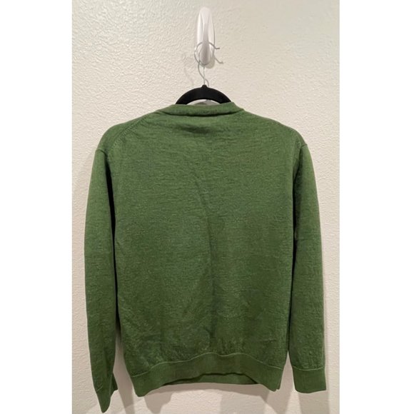 TURNBURY Green Extra Fine Merino Wool Sweater - Picture 3 of 3